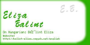 eliza balint business card